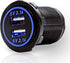 Heavy Duty 5V Dual USB 4.2A Charger with Blue LED for Marine, Boat, Motorcycle, Trucks, Golf Cart, Automotive, Cars