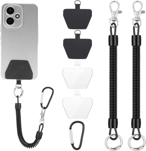 TIESOME 2 PCS Phone Lanyard Tether with Patch, Phone Leash Anti-theft Phone Strap