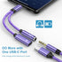 USB C to 3.5mm Audio Headphone & Android Phone Charger Adapter, 2-in-1 Type C Dongle Cable & 60W Fast Charging for