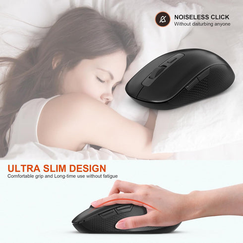 Wireless Number Pad and Mouse Set, 19 Keys Portable Ultra Slim 2.4GHz USB Keypad and Adjustable DPI Silent Mouse