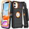 Heavy Duty Shockproof Drop Protection Case for iPhone 11 with Belt Clip Holster & Built-in Screen Protector