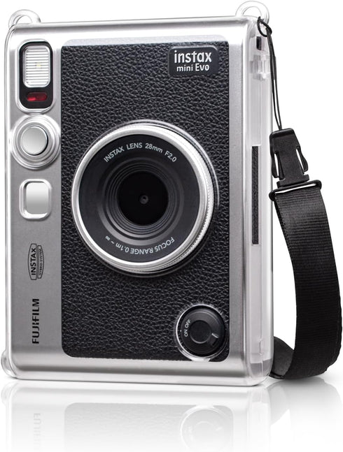 MUZIRI KINOKOO Clear EVO Case for Fujifilm Instax Mini EVO Instant Camera, Hard PVC Carrying Protective Case