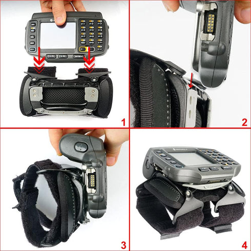 Wearable Arm Wrist Mount for Symbol WT4070, WT4090, WT41N0, Left & Right Hand with Cable Ties