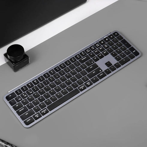 Keychron B6 Pro Ultra-Thin Wireless Keyboard, Full-Size QMK with Numeric Keypad, Compatible with Mac Windows Linux