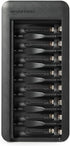 Amazon Basics 8-Bay 8 Count, Rechargeable AA Low Self Discharge NiMh Batteries with Battery Charger, USB-C Port, No AC