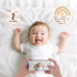 Set(13pcs) Baby Monthly Milestone Cards Sign - Double Sided Wooden Milestone Cards with Rainbow Design, Wooden Circles