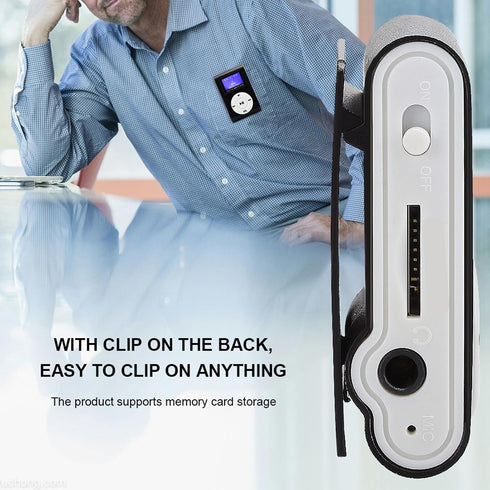 GOWENIC Mp3 1.8Inch Mp3 Mp3 3.5Mm Portable Player, Lcd Screen Mini Digital Music Player Metal Mini Clip Support Memory