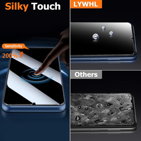 LYWHL (3 Pack) Screen Protector for Samsung Galaxy A15 5G - Tempered Glass Film, 9H Hardness, Bubble Free