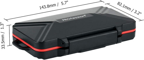 PROfezzion 24 Slots SD Card Holder, Water-Resistant & Anti Shock Memory Card Case