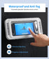 Waterproof Shower Phone Holder with 480° Rotation, Angle Adjustable, Fits Phones up to 7 Inches, White
