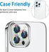 for iPhone 13 Pro & iPhone 13 Pro Max Camera Lens Protector, Bling Glitter 9H Tempered Glass Camera Cover Anti Scratch Shockproof Screen Protector Individual Ring - 3Pcs Glitter Colorful