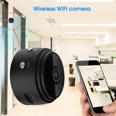 Security Camera, Intelligent Night IP Remote Monitor with Magnet Bracket, 90 Degree Wide Angle Lens, Surveillance Camera for Home Pet Baby Seniors, Wisoquvxu7k8n4si