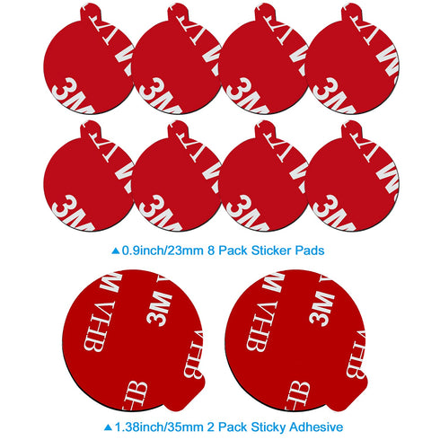 volport 3M Sticky Adhesive Replacement Compatible with Socket Mount Base, 10 Pack VHB Sticker Pads for Car Magnetic