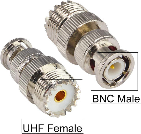 BNC to UHF 4 Type 8 PCS RF Connector Kit, Coaxial BNC Male Female to UHF Male Female Adapter for Antennas