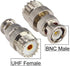 BNC to UHF 4 Type 8 PCS RF Connector Kit, Coaxial BNC Male Female to UHF Male Female Adapter for Antennas
