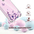 Crystal Phone Case for iPhone 13(2021)/iPhone 14(2022) 6.1", Alluring Purple Butterfly Soft Shockproof Clear Protective