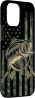 Camo American Flag Bass Fishing Gift Case for iPhone 12 Pro Max
