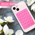 PKYAA 2 Pack Silicone Suction Phone Case Adhesive Mount, Strong Grip Holder for Selfies and Videos, Hands-Free Sticky Phone Grip for iPhone and Android, 2.17" x 3.15" (Pink)