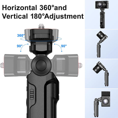 King Ma Camera Mini Tripod with Remote Handle, Small Camera Holder Compatible with Sony ZV-1F ZV-E10 ZV-1 ZV-E1 and