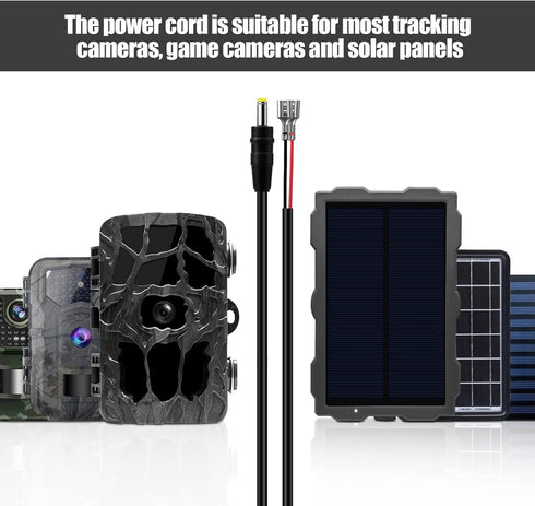 Yoizyfree 4.0x1.7mm 4.0x1.7mm Trail Camera Power Cord, DC External Power Cable Compatible with Tactacam Reveal X, XB