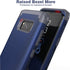 IDweel for Galaxy S8 Case, Blue for Men Guys, 3 in 1 Shockproof Slim Hybrid Heavy Duty Protection Hard PC Cover Soft