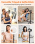 Victiv 85" Phone Tripod, Tall Tripod for iPhone with Remote, Gooseneck and Phone Holder, Overhead Phone Stand for Video