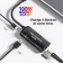 Cablecc 100W PD Emulator Trigger Charge Cable: 5.5x2.5mm & 5.5x2.1mm DC Power Input to Dual Type-C & Type-A Output.
