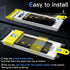 17 6.3" 2-Pack JETech Full Coverage Screen Protector for iPhone Pro, AR Anti-Reflective Coating, Black Edge Tempered