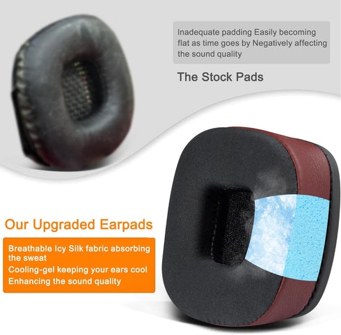 SOULWIT Cooling Gel Replacement Ear Pads for Marshall Major I/II/III/IV/V Headphones, Noise Isolation Foam