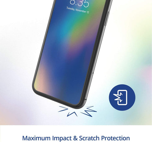 max Protection HD Screen Protector, 2 Pack Tempered Glass for Apple iPhone 12 Pro Max, Case Friendly, Clear