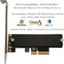 M.2 NVME to PCIe 3.0/4.0 x4 Adapter - NVME/AHCI SSD to PCIe Expansion Card with Heatsink