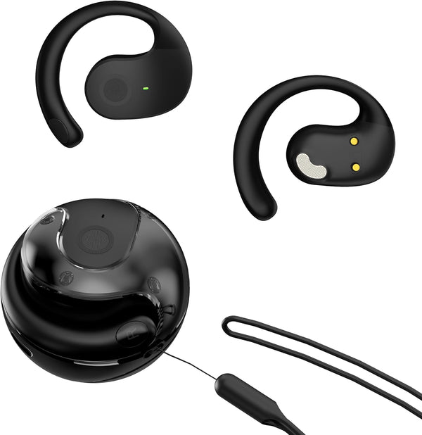 Ows 5.4 Bluetooth Hanging Earphones, Open Ear Headphones, IPX5 Waterproof, Noise Reducing