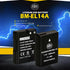 BM Premium EN-EL14A Battery for Nikon D3100, D3200, D3300, D3400, D3500, D5100, D5200, D5300, D5500, D5600