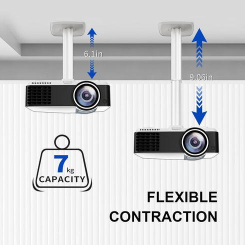 Jomard Universal Projector Ceiling Mount, Adjustable Height Extendable Arms, Ceiling Projector Mount for Home