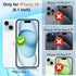 iPhone 15 Privacy Screen Protector 2+3 Pack with Camera Lens Protector, Tempered Glass, Anti-Scratch, Easy Install,