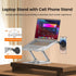 Benriotel 360 12 10-16 Inch Laptop Stand with Magnetic Phone Holder for Desk, Ergonomic Foldable Laptop Riser