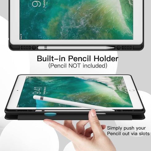 JETech 12.9 Inch (2015/2017 1st/2nd Case for iPad Pro Model, Generation) with Pencil Holder, Slim Tablet Cover