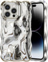 UEEBAI Case for iPhone 15 Pro 6.1 inch, Cute Solid Color Curly Wave Shape Shockproof Soft Bumper Phone Case - Silver