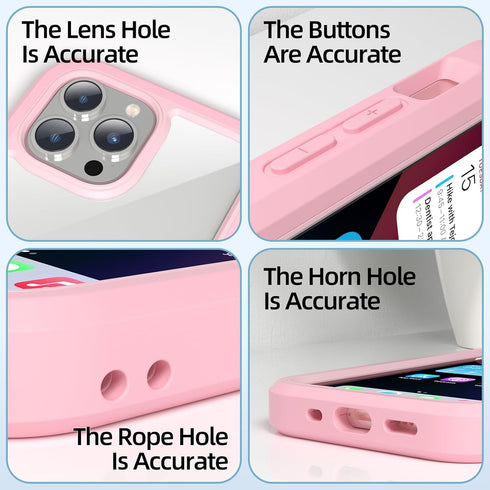 WXR Compatible with iPhone 13 Pro Max Case, Soft Silicone & Crystal Clear Hard PC Back, Military Grade Protection