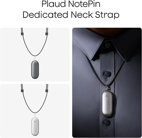 815 inches, Plaud NotePin Neck Strap Lanyard, Adjustable Length Secure Alloy Hook, Accessory for NotePin AI Voice