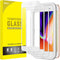 JETech Full Coverage Screen Protector for iPhone SE 3 (2022)/SE 2 (2020)/8/7, 4.7-Inch, White Edge Tempered Glass