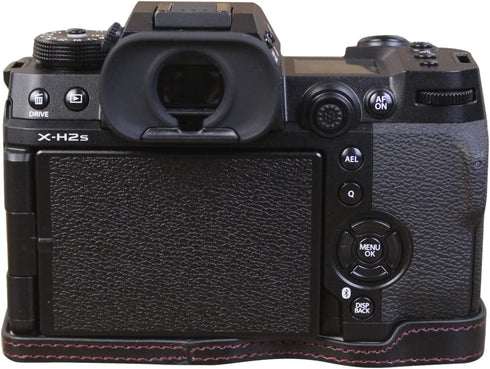 Rieibi X-H2S/ X-H2 XH2S/ XH2 Case - Quality PU Leather Half Case for Fujifilm Mirrorless Digital Camera - Black