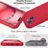 Vooii iPhone 15 Plus Case, Red Upgrade Liquid Silicone with Enhanced Camera Protection and Soft Anti-Scratch Lining