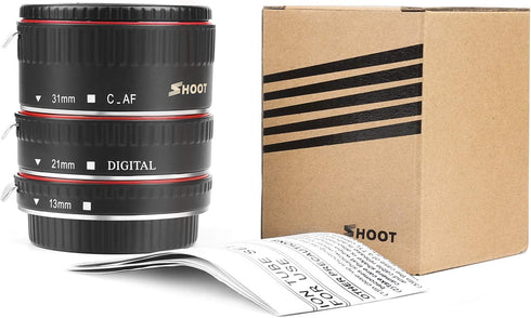 SHOOT AF Auto Focus Macro Extension Tube Set for Canon EOS DSLR Cameras 1100D 700D 650D 600D 550D 500D 450D 400D 350D