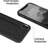 LAUDTEC Silicone Kickstand Case for iPhone X/XS - Flexible Soft Liquid Silicone Cover with Hand Strap and Metal Stand