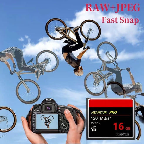 HSANYIUR 16GB UDMA High Speed,Original CF Card Camera Memory Card,for Professional Photographer,Videographer,Enthusiast