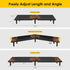 Large Dual Monitor Riser Stand for Desk: Adjustable Length Angle, Double Computer Riser for Desktop Organizer, Monitor