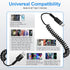 USB to USB C Coiled Cable - Fast Charging for iPhone 16/16 Pro/16 Pro Max/16 Plus/15/15 Pro, 3FT Retractable Cord