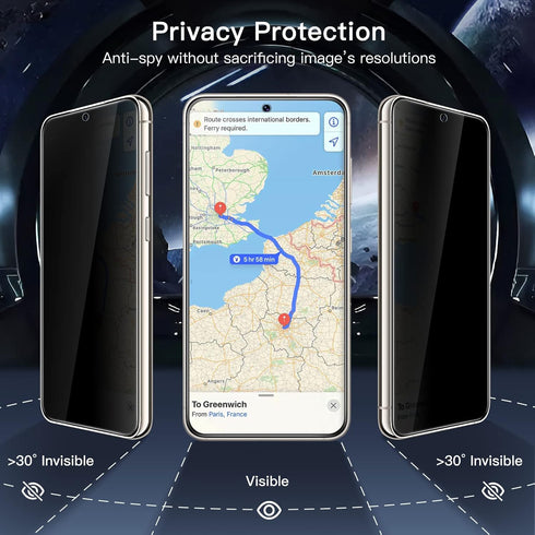 JETech 2-Pack Privacy Screen Protector for Samsung Galaxy S23 5G 6.1" with Camera Lens Protector, Anti-Spy Glass.