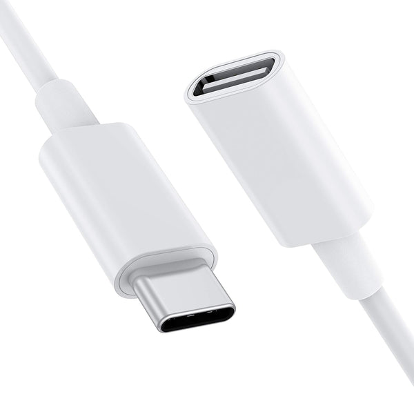 CONMDEX 6FT USB C Extension Cable for Mag Safe Charger, 9V 3A, iPhone 15/14/13, PS5 Controller, White.